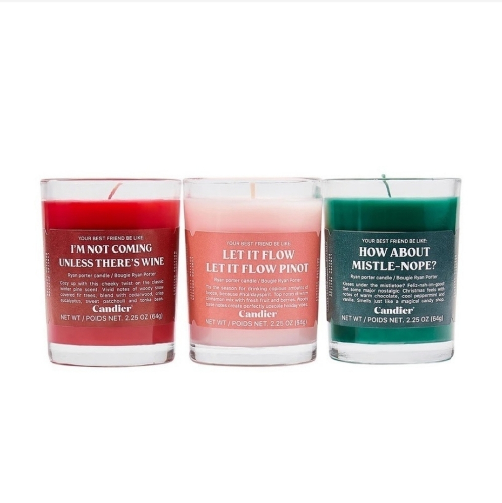 💜RYAN PORTER Set‎ of 3 Votive Candles